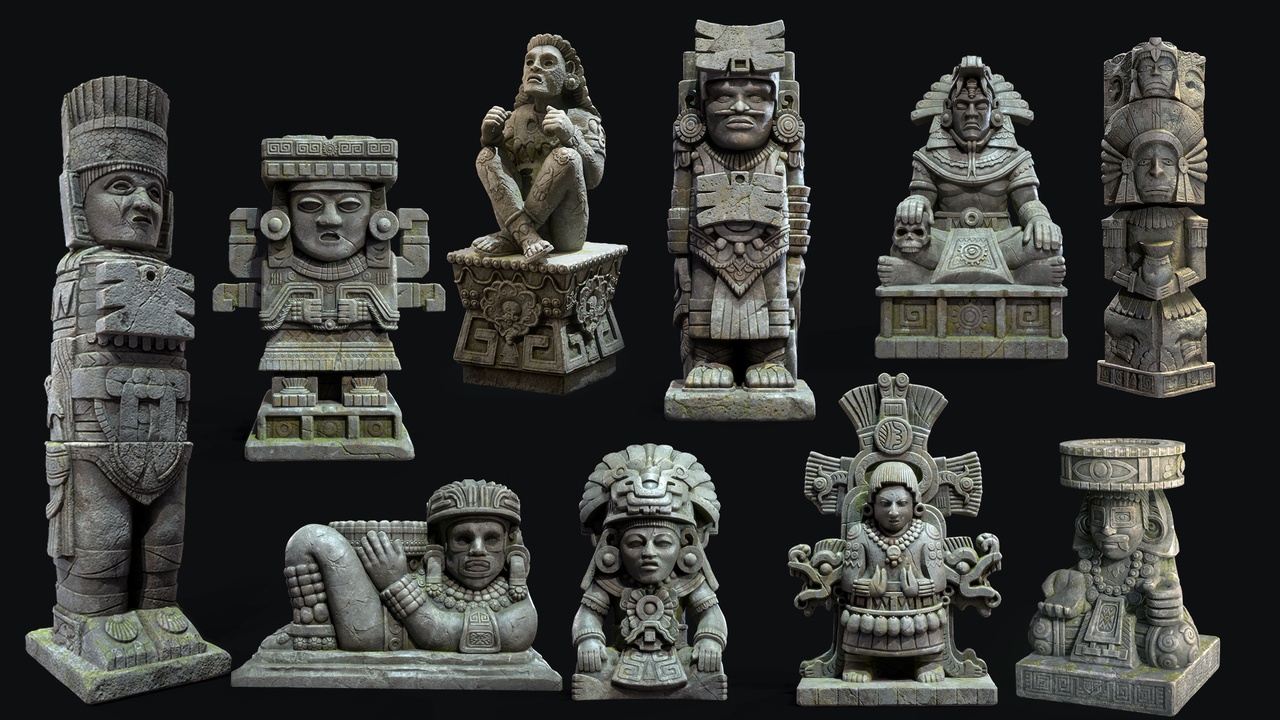 Media 1 for listing Aztec Mayan Sculpture