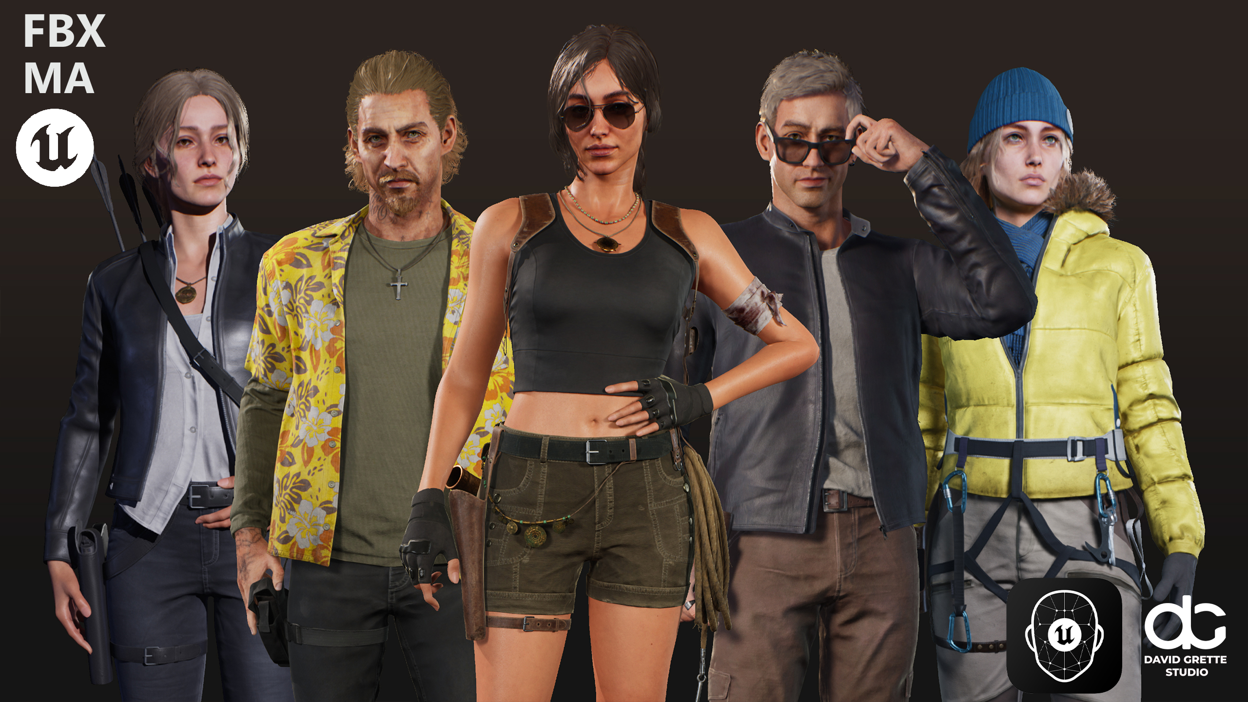 Adventure Characters Pack - Survival, Survivor, RPG, Shooter, Action Character