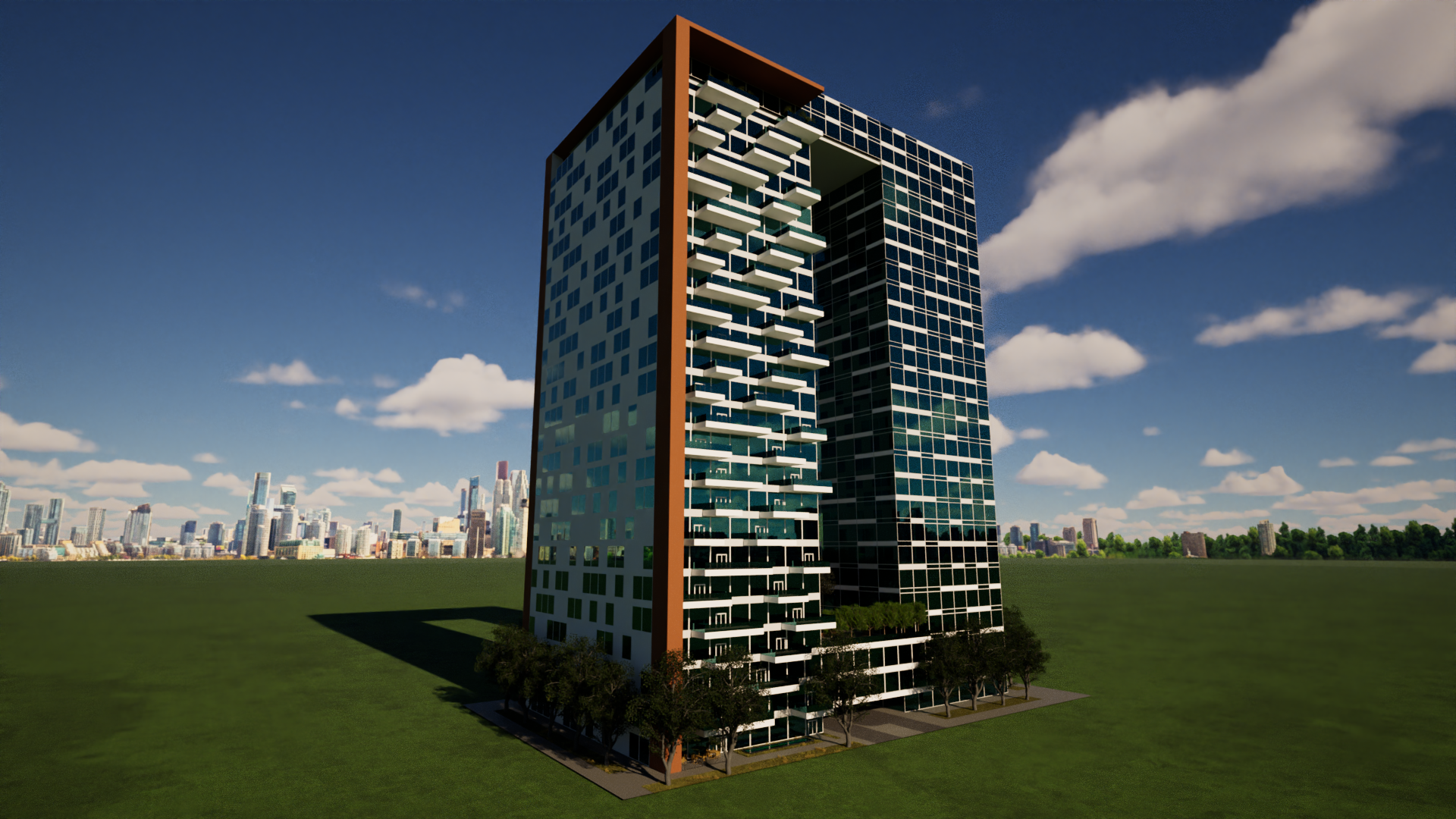 Mixed-Use Twin Towers with Skybridge | Concept Design | Fab
