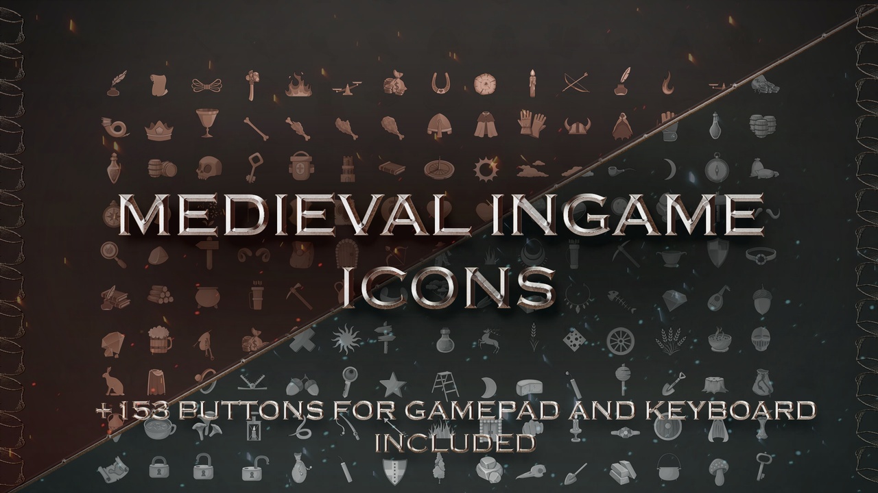 Media 1 for listing 300+ Medieval GUI icons (+ bonus content)