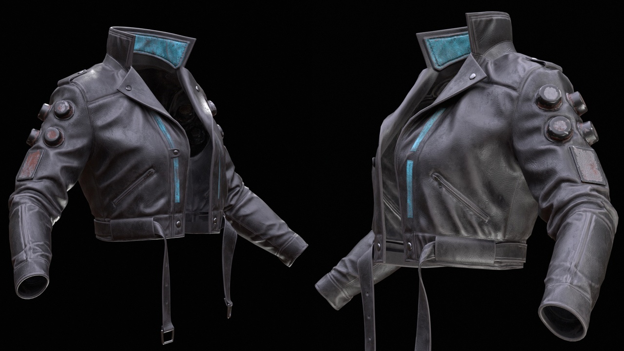 3D Cyber Jacket Model For Metahuman - Rigged | Fab