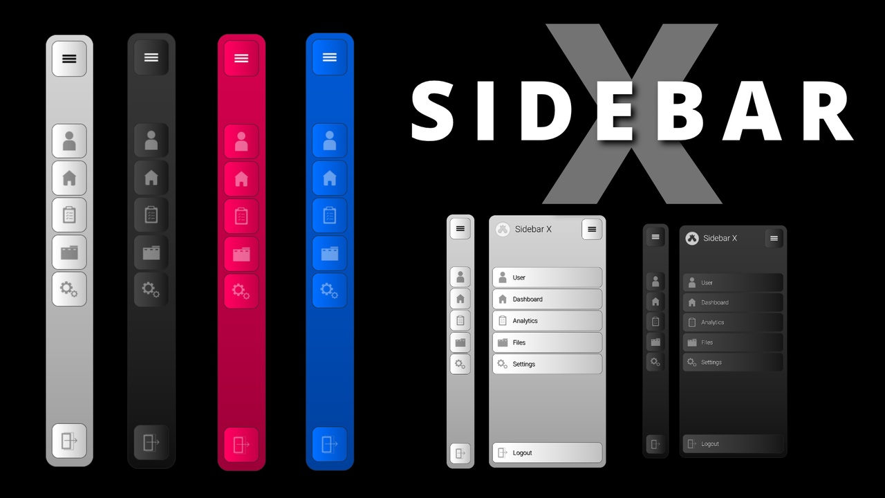 Media 1 for listing ⚡ Sidebar X — Smooth & Customizable Sidebar