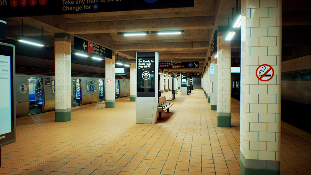 Media 1 for listing Subway Realm - Game-Ready NYC Metro Station Environment