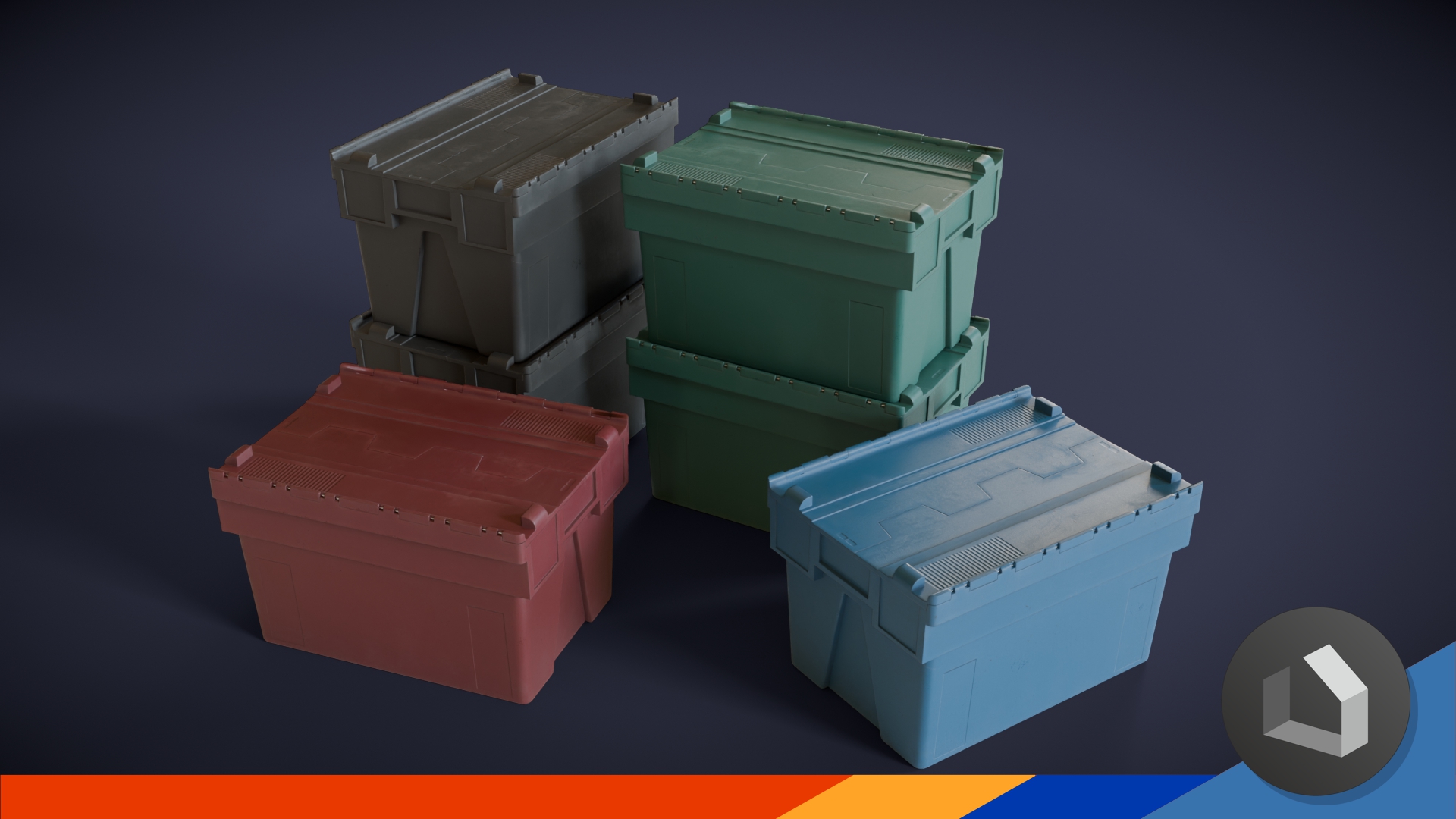 Fab File Storage Plastic Container | Storage | Game Ready | PBR | Fab