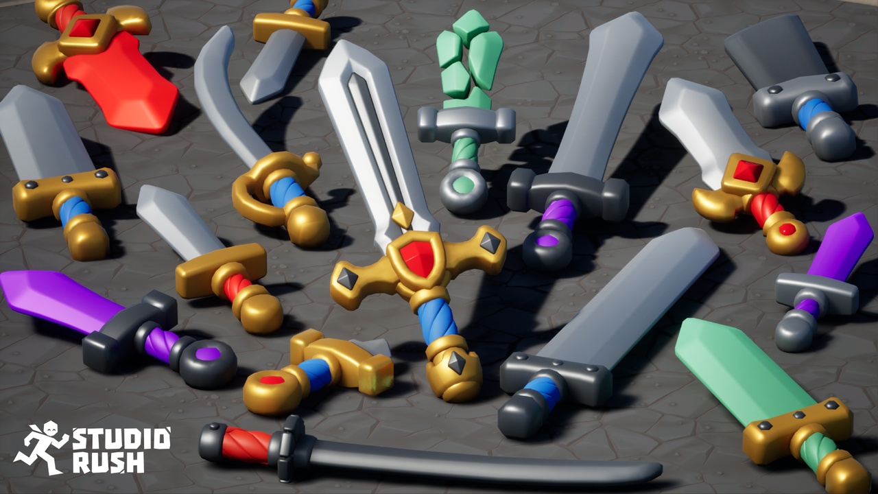 Media 1 for listing Stylized Medieval Weapons Bundle