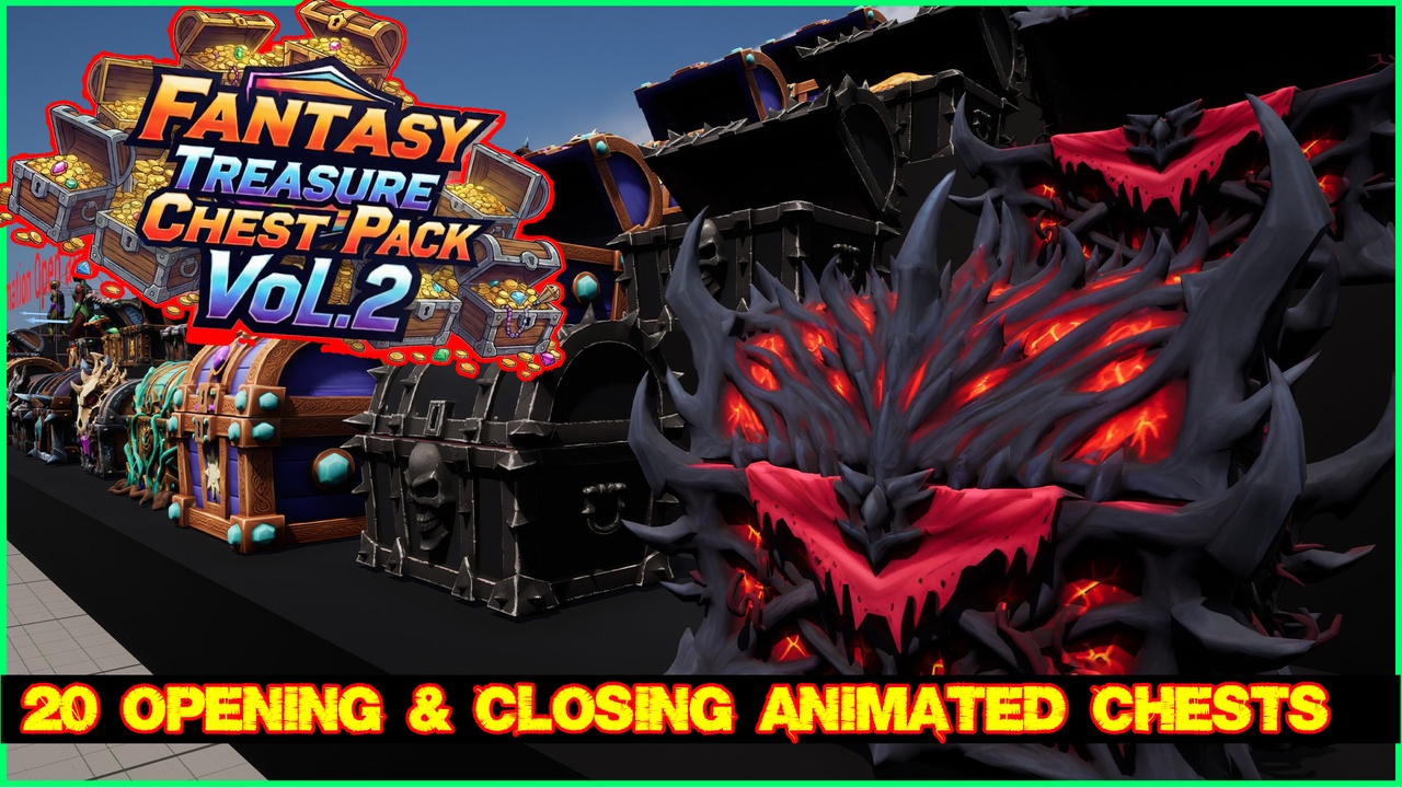 Média 1 pour l'article Fantasy Treasure Chest Pack Vol.2 (20 animated chests)