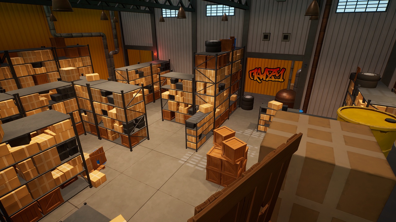 Media 1 for listing Stylized Low Poly FPS Map 1 - Shooter Warehouse Map