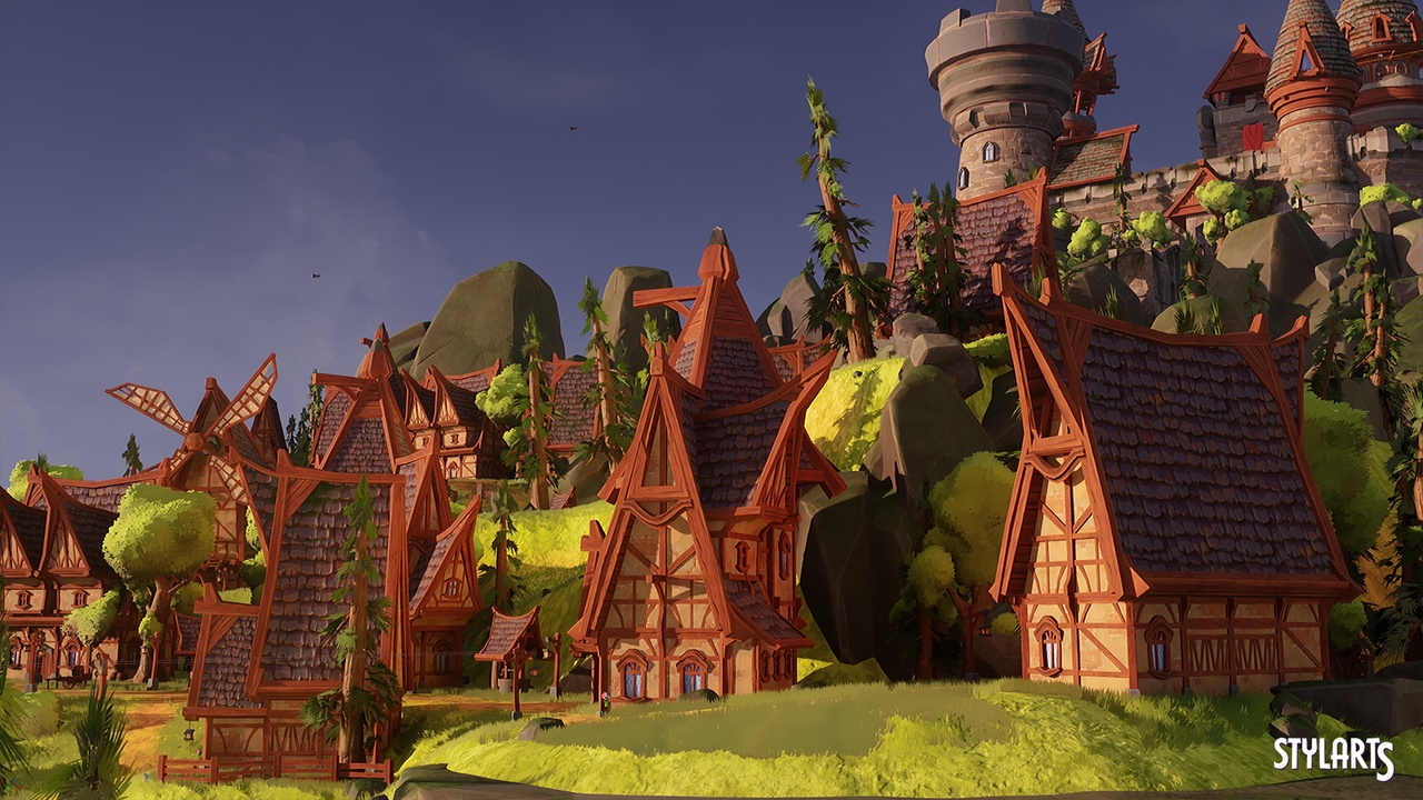 商品 Stylized Island Castle Environment ( Stylized Island Castle Land Isle Isle 3D ) 的媒体 1