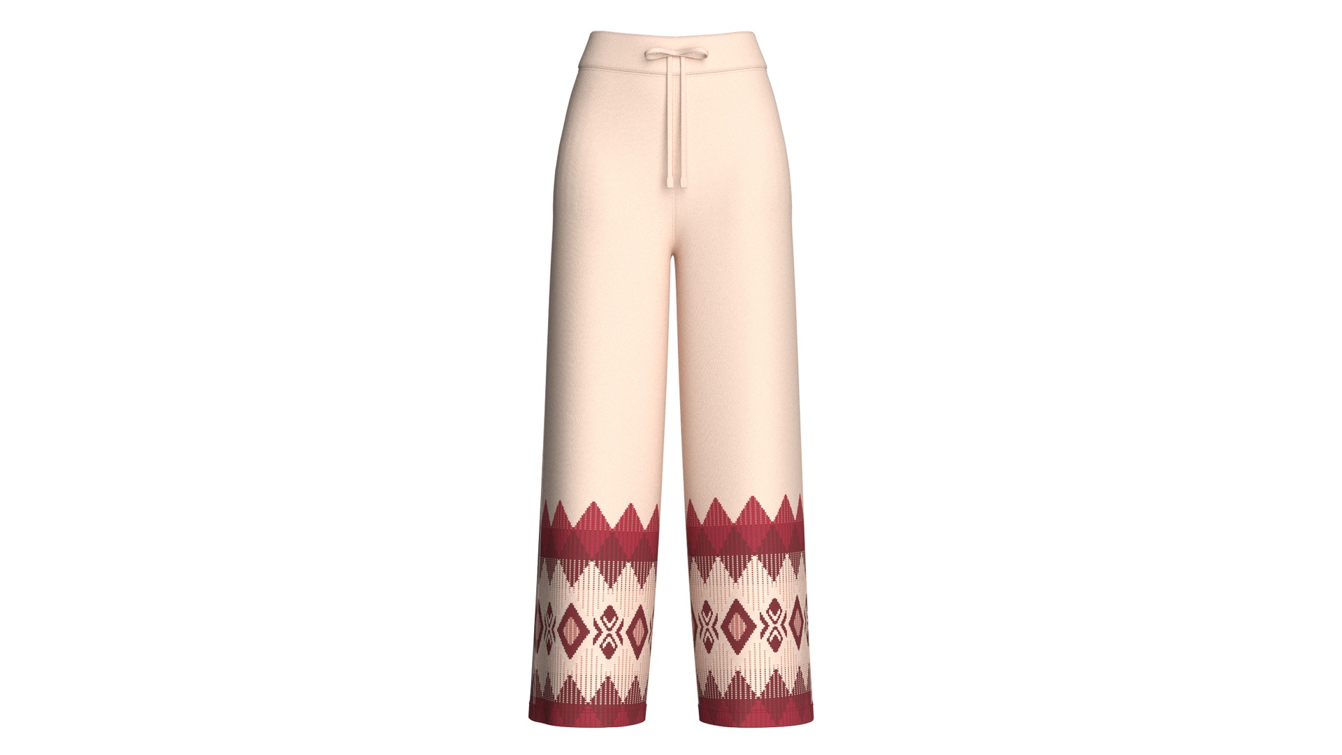 Media 1 for listing Girls Border Printed Wide Leg Trouser | High Poly