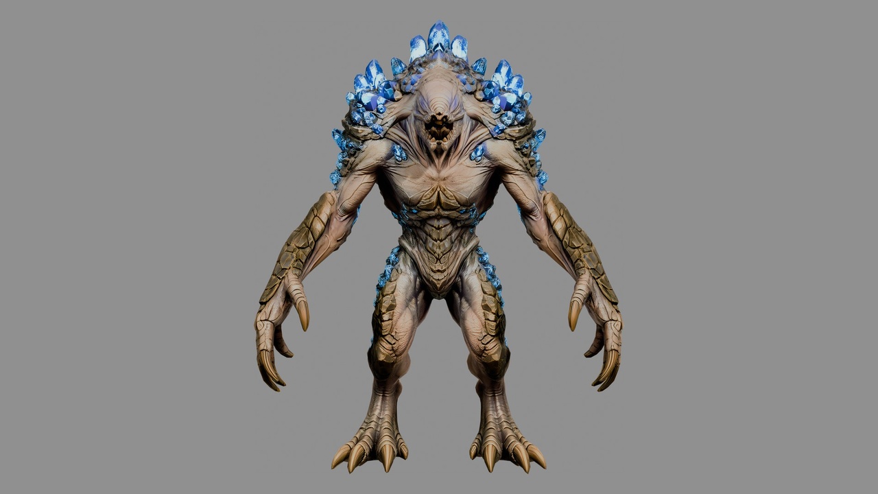 Media 1 for listing Crystal Cave Beast, Rigged Animated