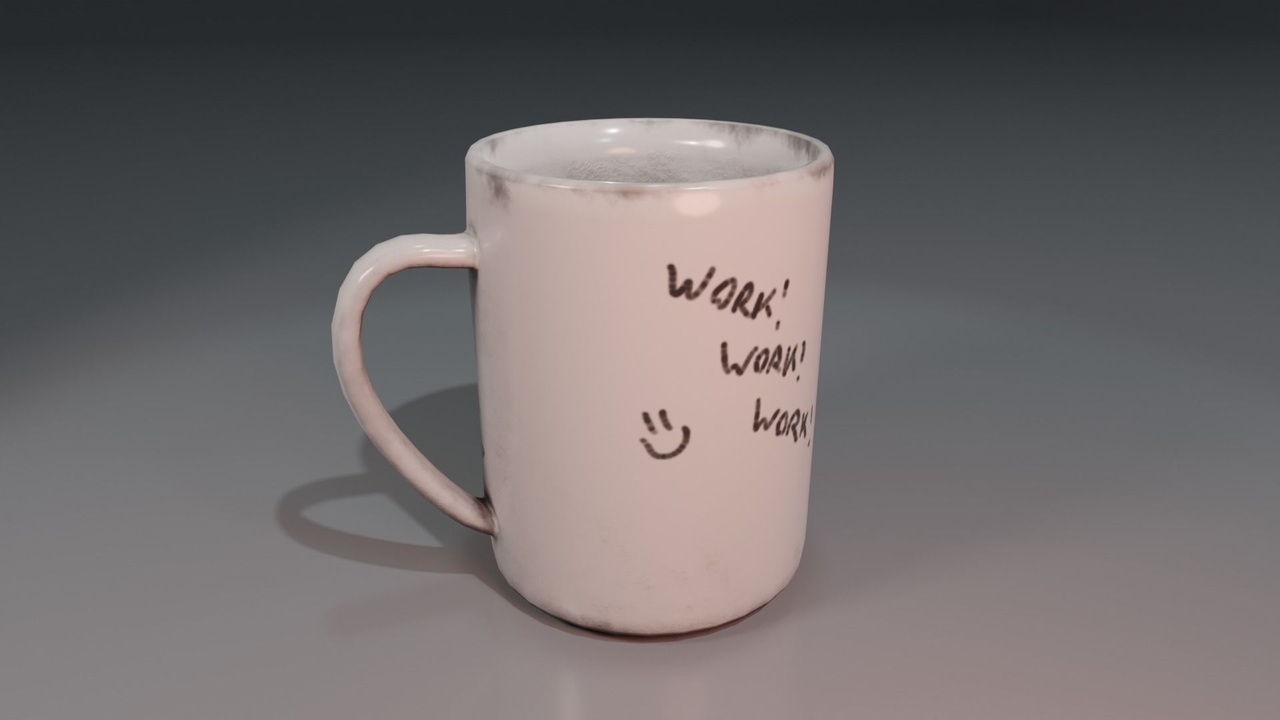 Media 1 for listing Dirty Coffee Mug - Game Ready PBR 3D Model