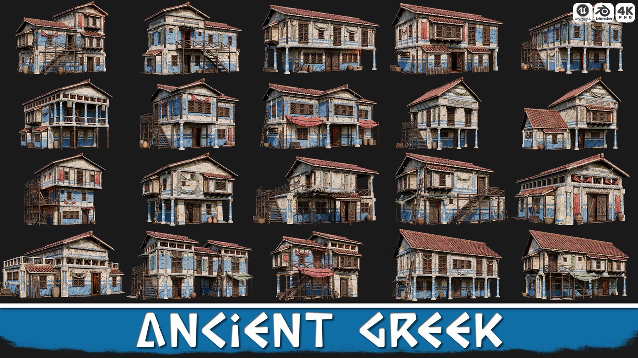Media 1 for listing ANCIENT GREEK with INTERIORS 4K PBR