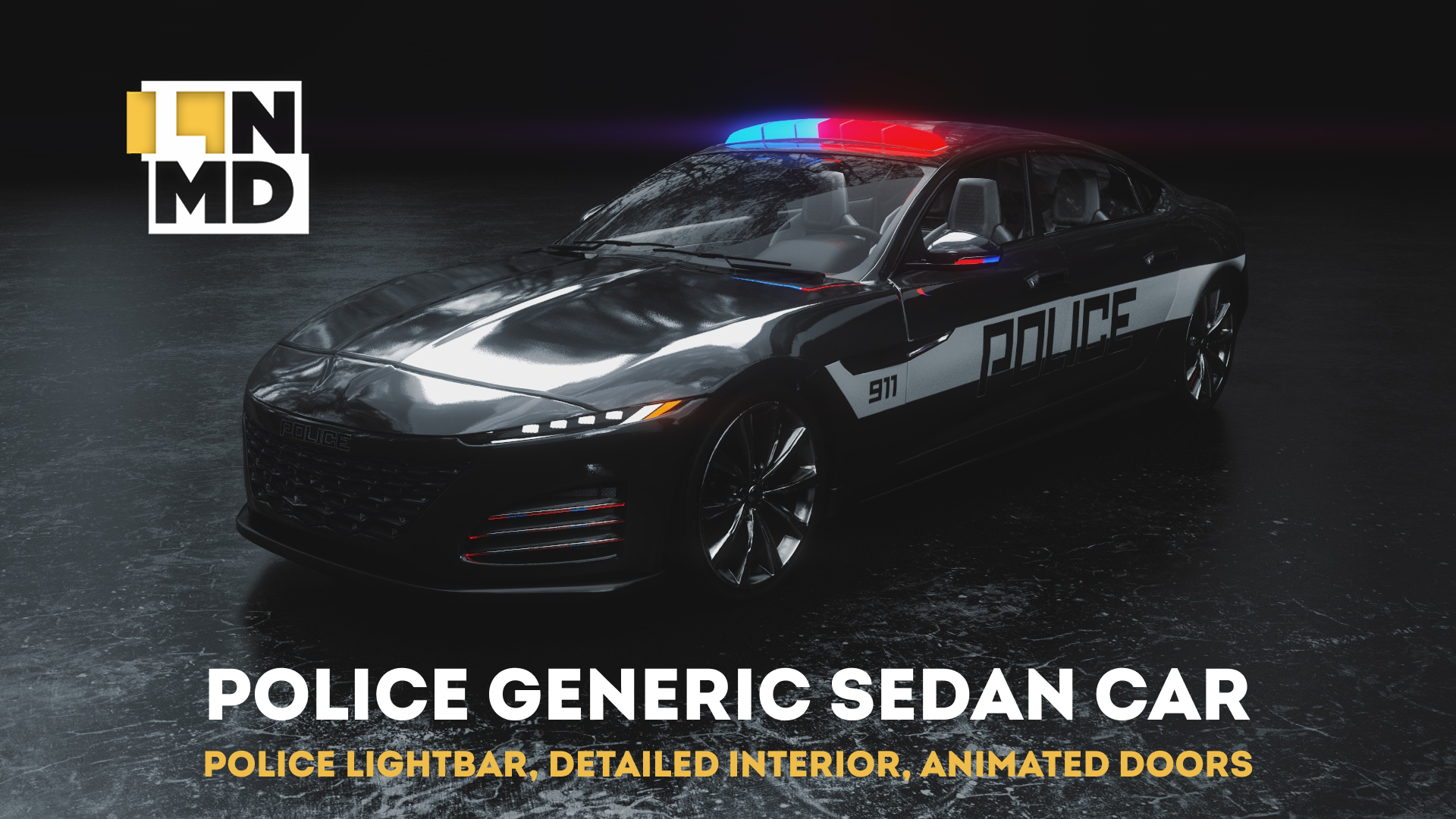 POLICE GENERIC SEDAN CAR | Fab