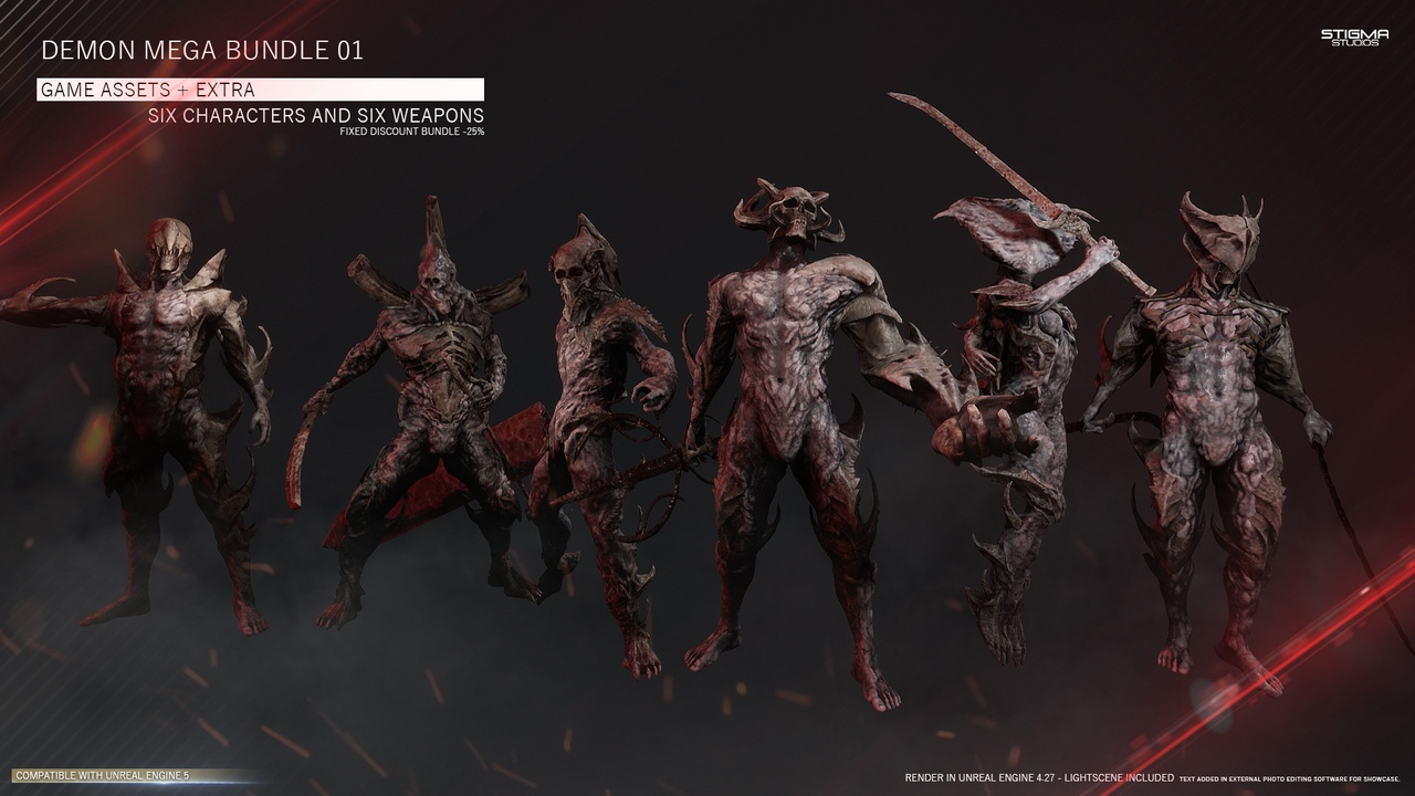商品 Demon Mega Bundle 01 - Game Assets + Extra | STIGMA STUDIOS 的媒体 1