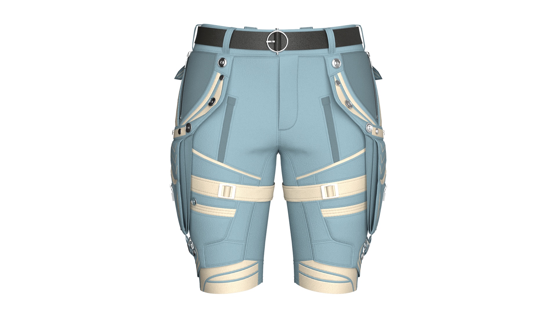Media 1 for listing Girls Tactical Shorts With Leather Belt | High Poly