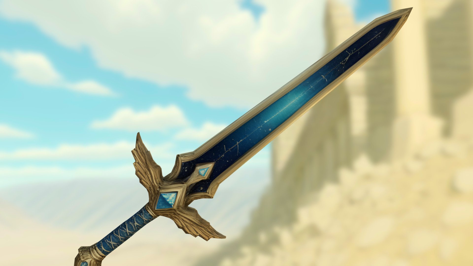 Blue Cosmic Sword | Fab