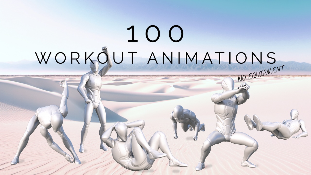 Media 1 for listing 100 Workout Animations No Equipment