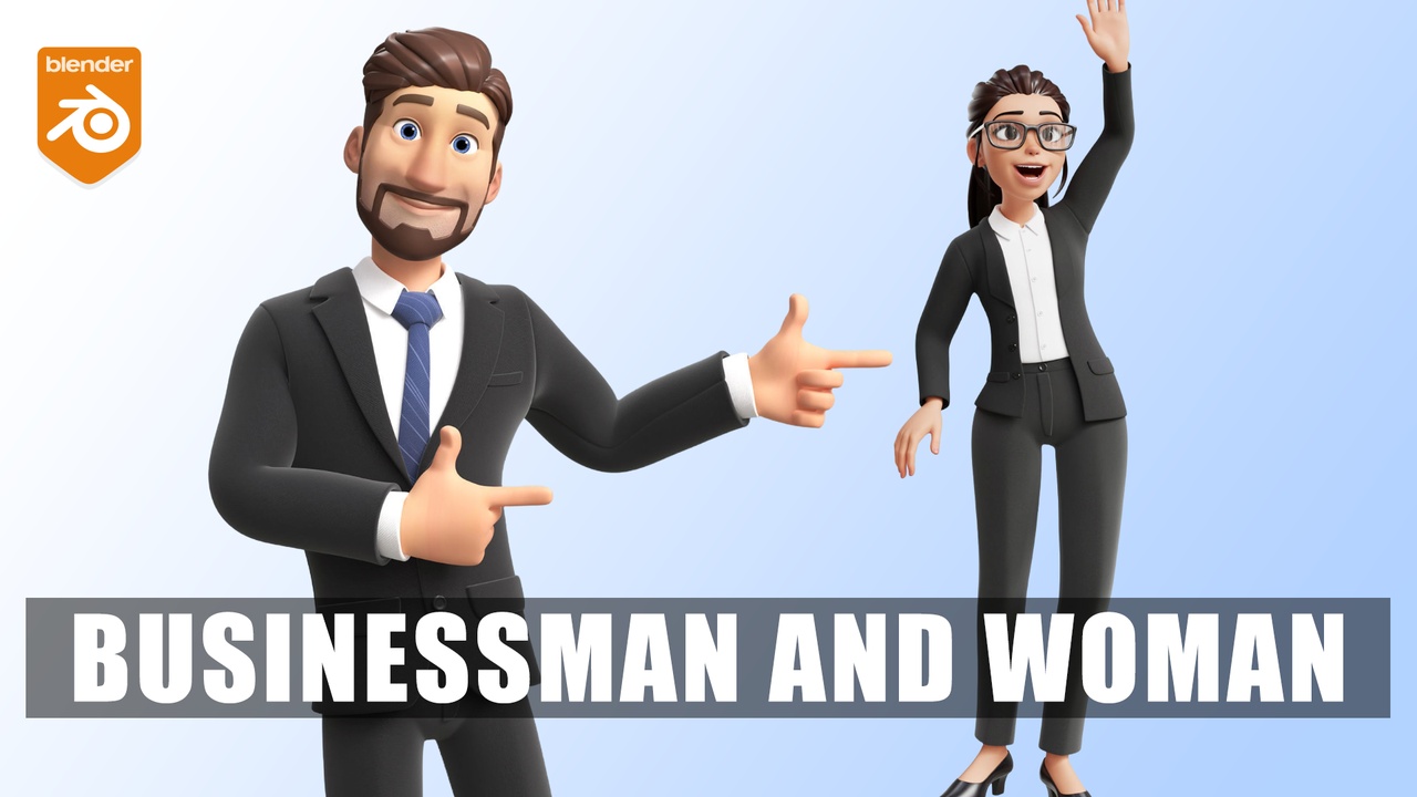 Media 1 for listing Businessman and Woman Rigged