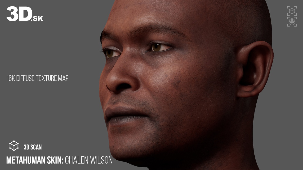 Media 1 for listing 16K MetaHuman Male Identity Texture + RAW Head Scan (Ghalen Wilson)