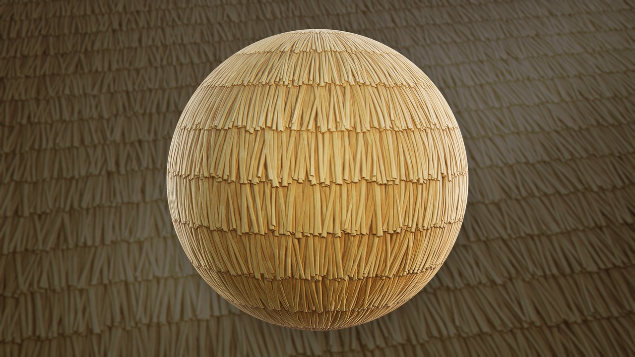 Media 1 for listing Stylized Thatch Roofing 01A - Material
