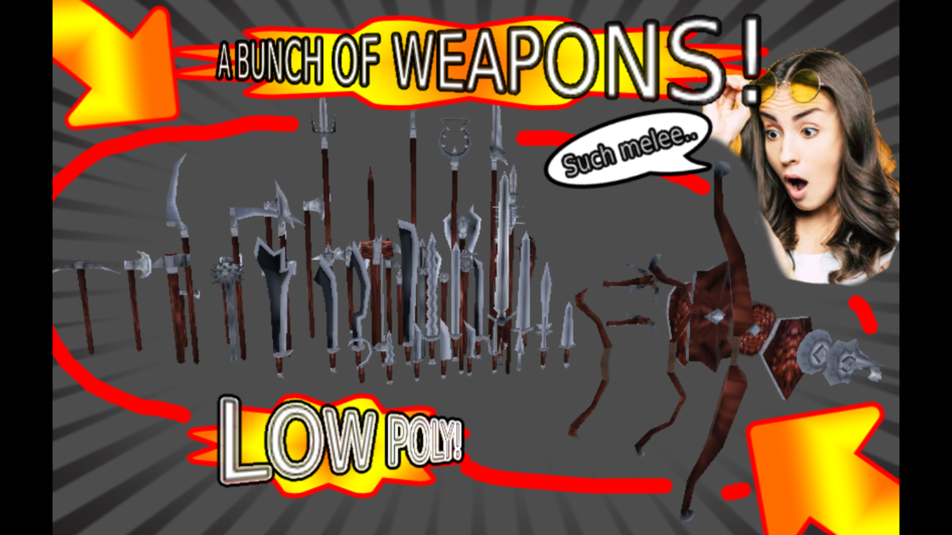 Low Poly Medieval Weapon's Pack | Fab
