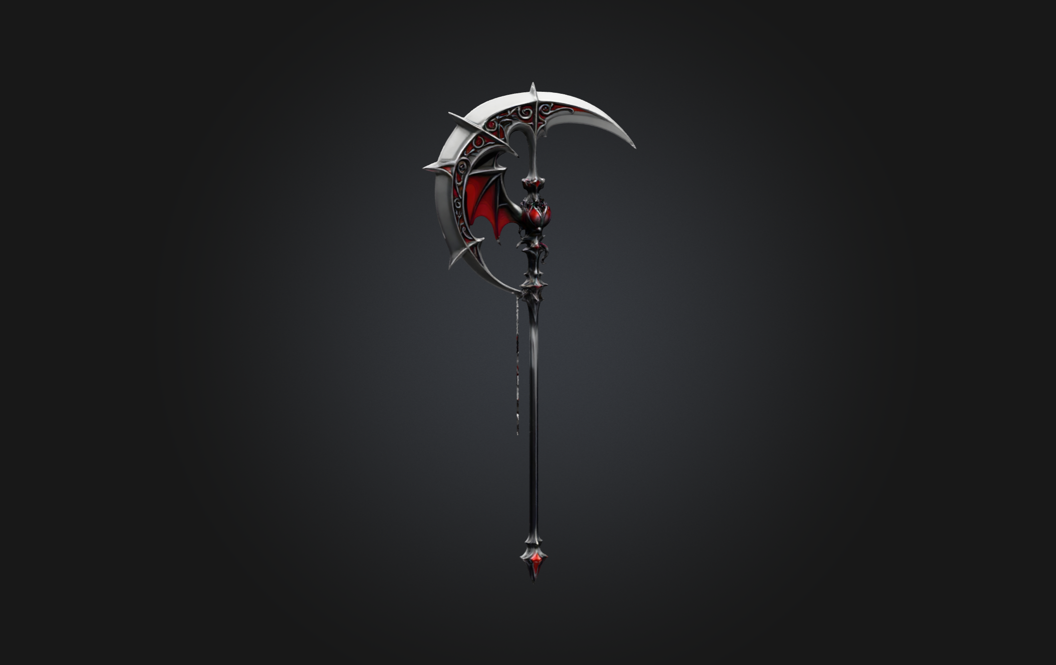 Bloodwing Requiem Scythe – Dark Fantasy Boss Weapon | Fab
