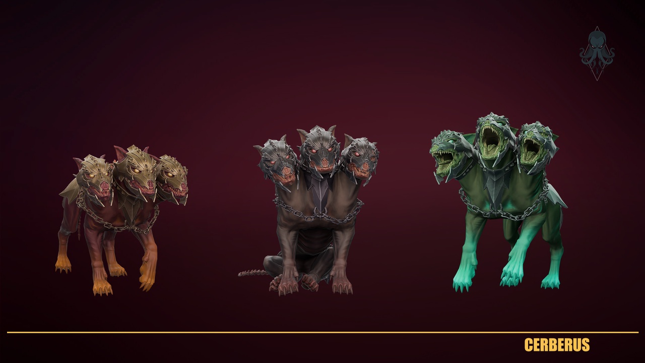 Media 1 for listing Stylized Modular Demon Cerberus Creature