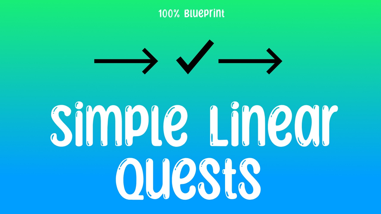 Media 1 for listing Simple Linear Quests | Easy Linear Quest or Mission System for Unreal