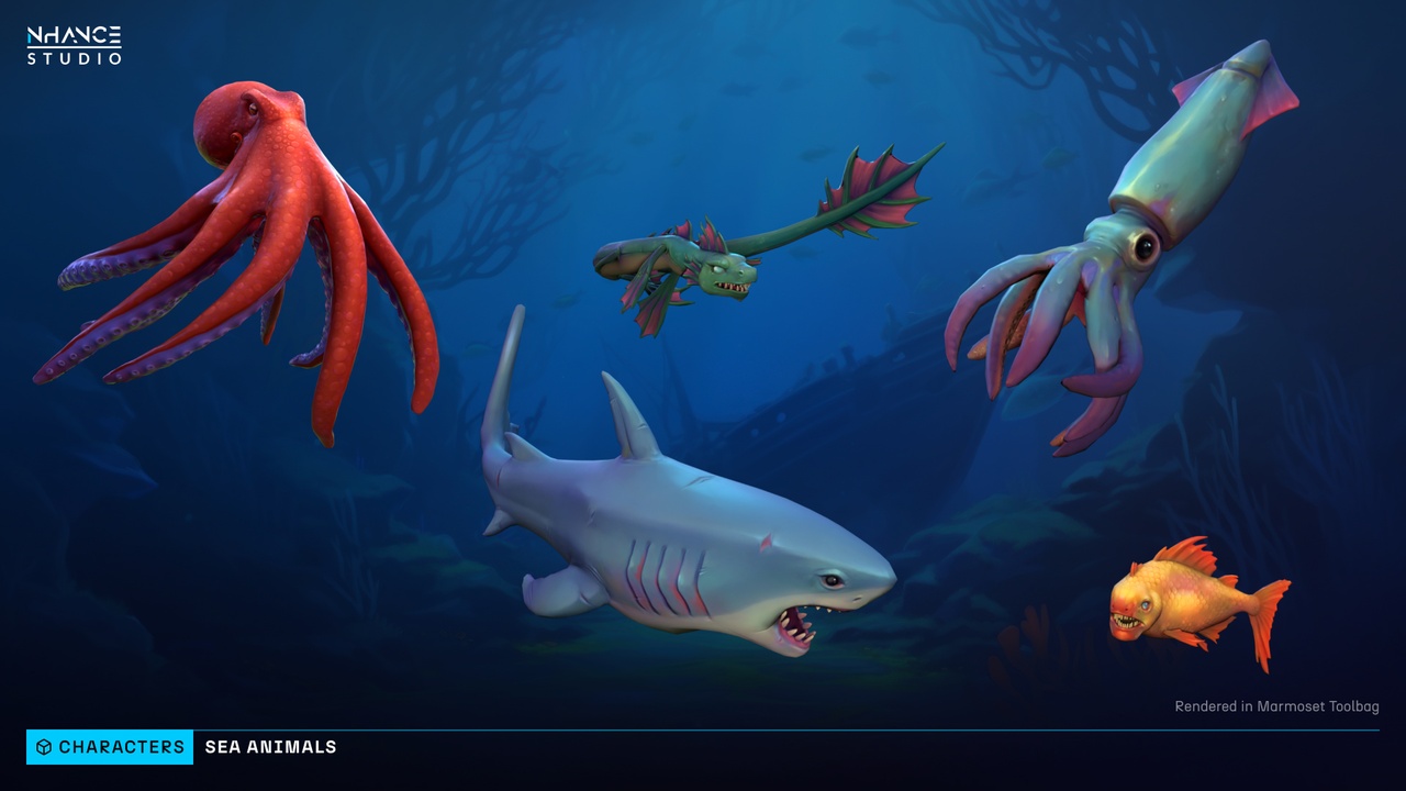 Media 1 for listing Stylized Sea Animals Pack #2