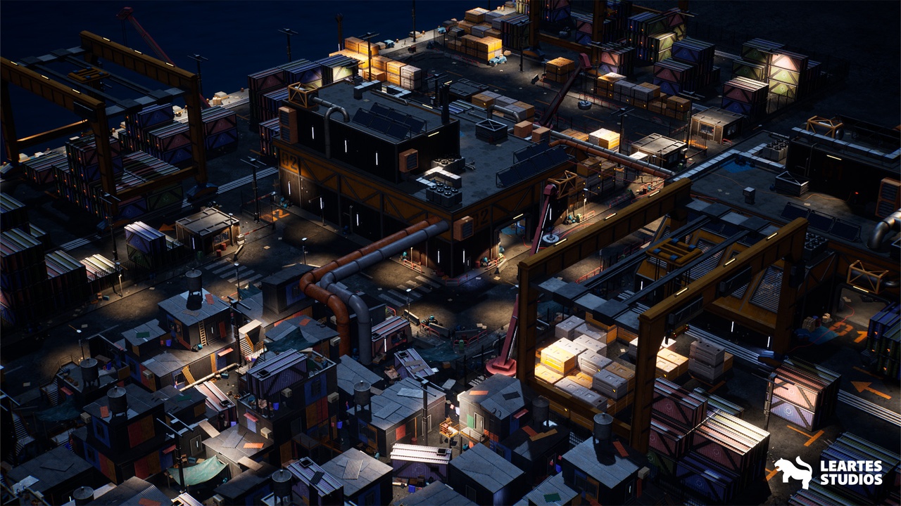 Media 1 for listing Cyberpunk Port City Environment ( Cyberpunk Port City Cyber Cyperpunk Port 3D )
