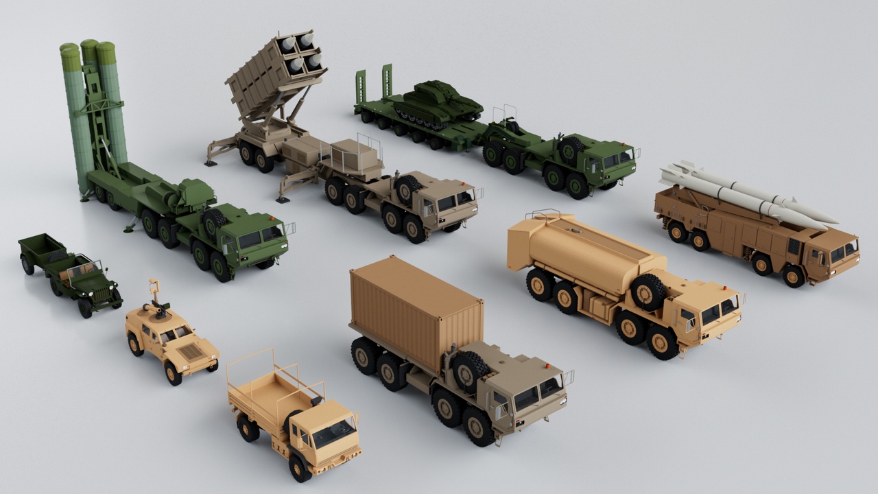 Media 1 for listing 10 Military Vehicles Pack Collection - Game Ready