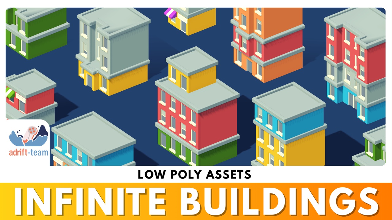 Modular Buildings Pack - Low Poly Assets | Fab