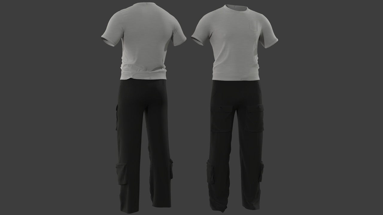 Media 1 for listing Cargo Pants with Shirt MetaHuman Rigged UE 5.6x Parametric