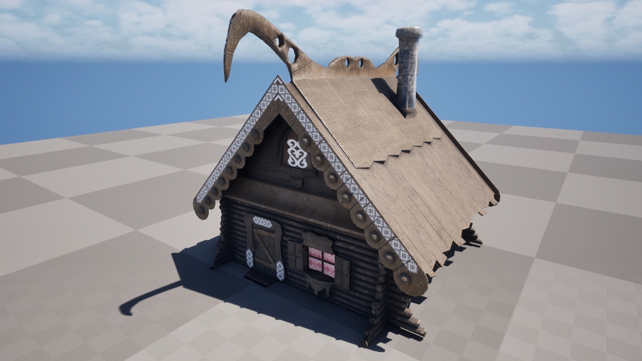 Media 1 for listing Stylized Slavic Wooden House