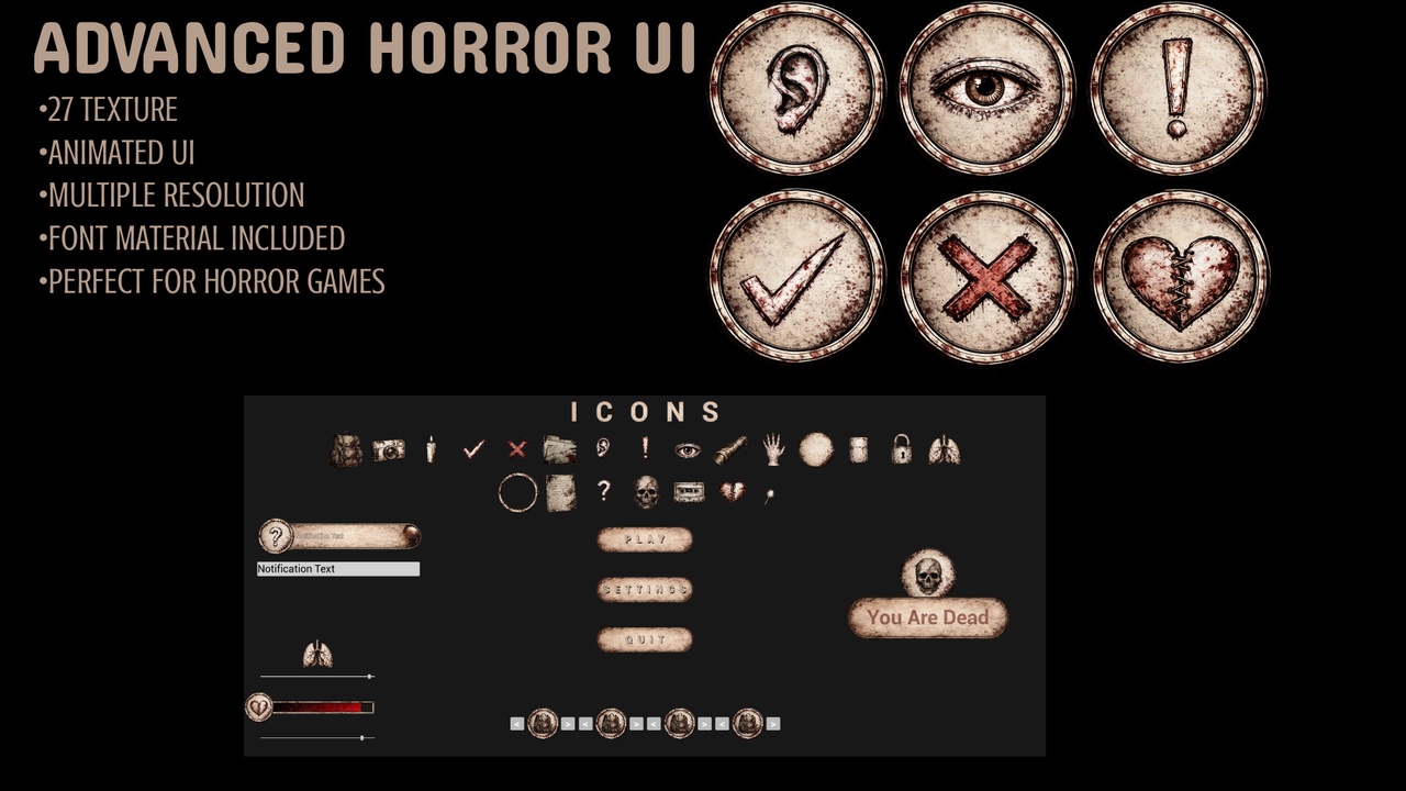 Media 1 for listing Advanced Horror UI