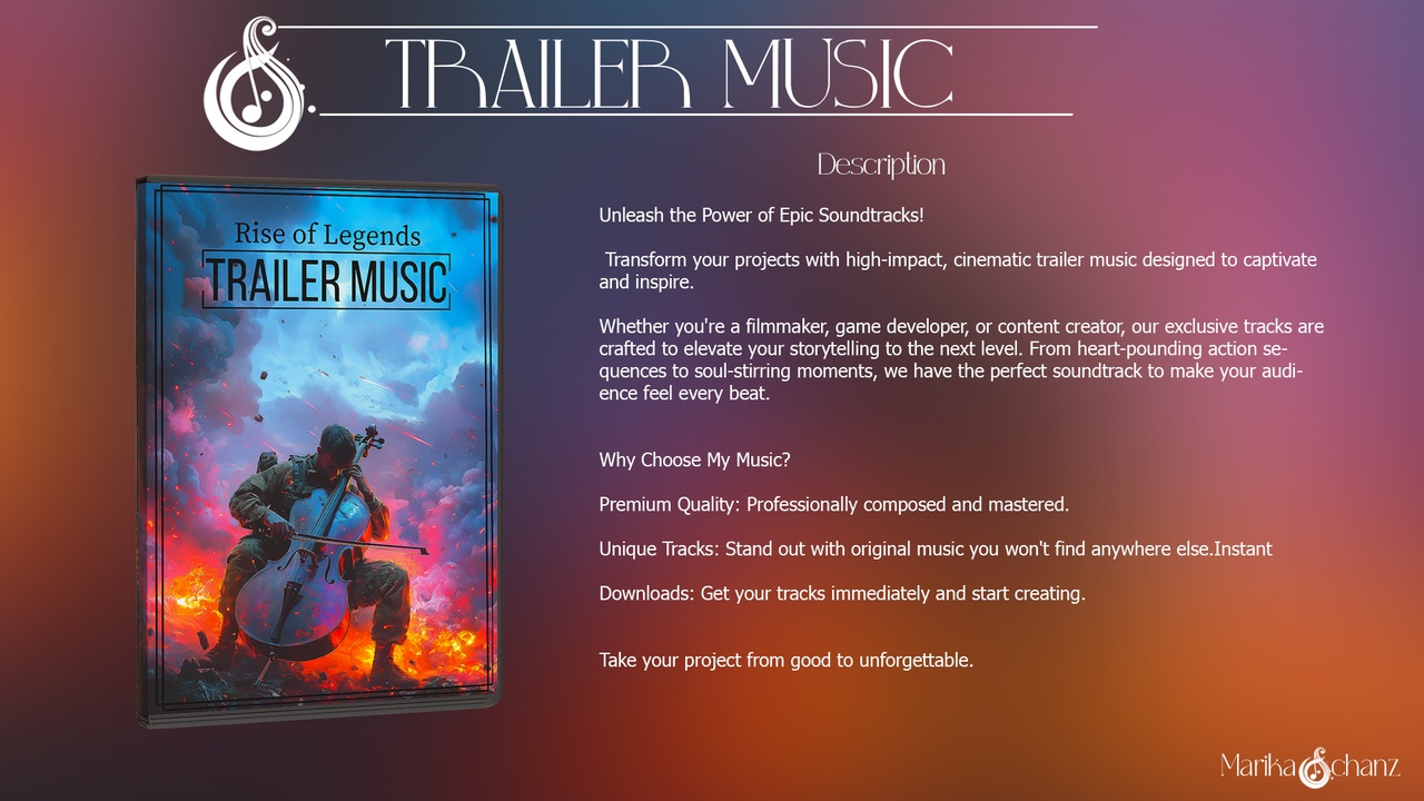 Media 1 for listing Trailer Music - Rise of Legends - 100% Human-Crafted Audio
