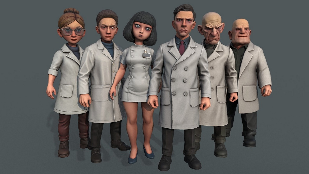 Media 1 for listing Stylized Lab Crew: Scientists & Doctors – Character Pack