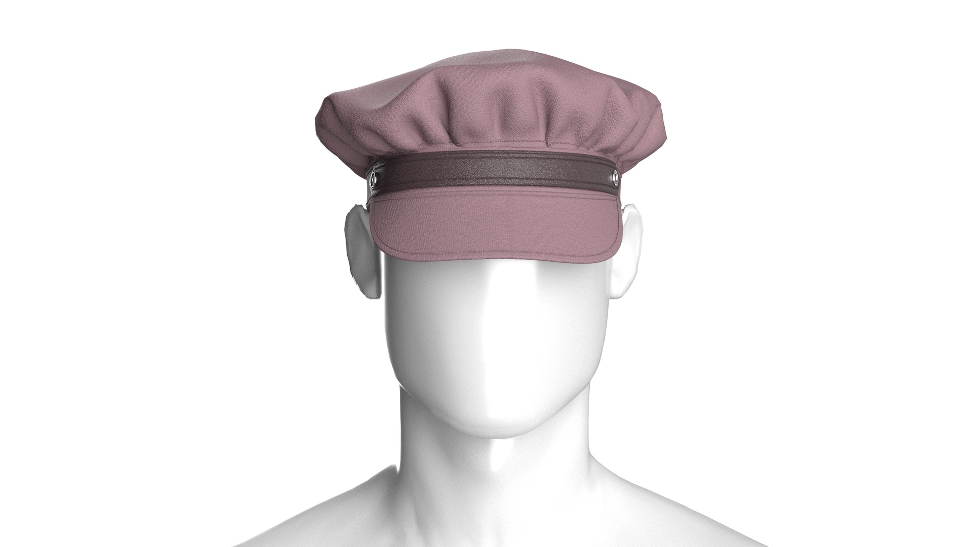 Media 1 for listing Men Newsboy Cap With Leather Strap | High Poly