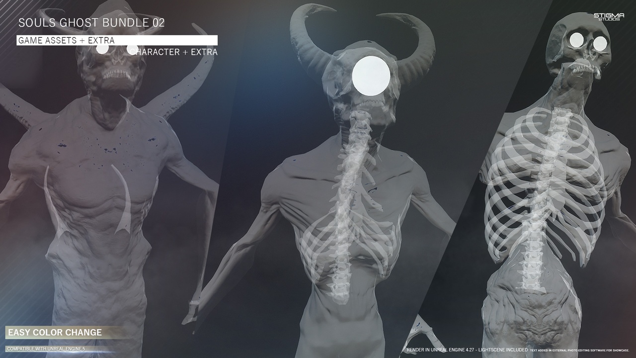 Media 1 for listing Ghost Bundle 02 - Game Assets + Extra | STIGMA STUDIOS
