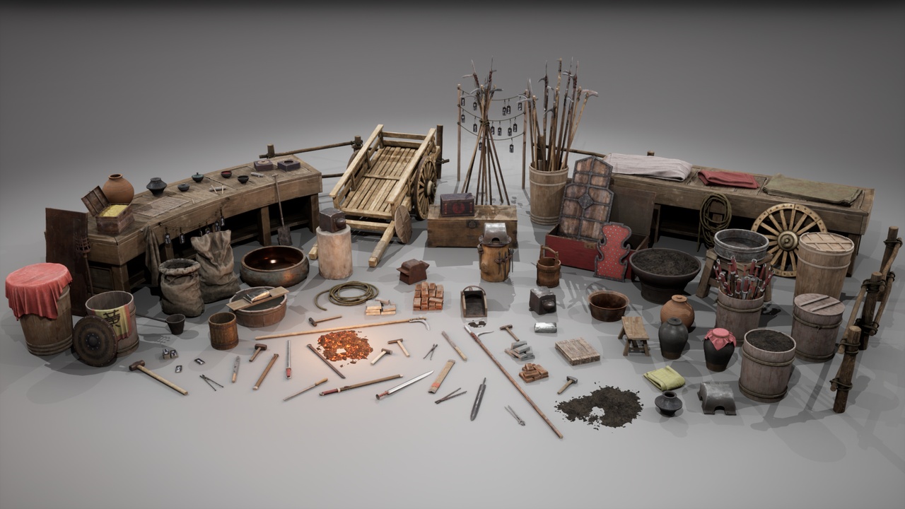 Historical Asian Props VOL 1 제품 등록을 위한 미디어 1개