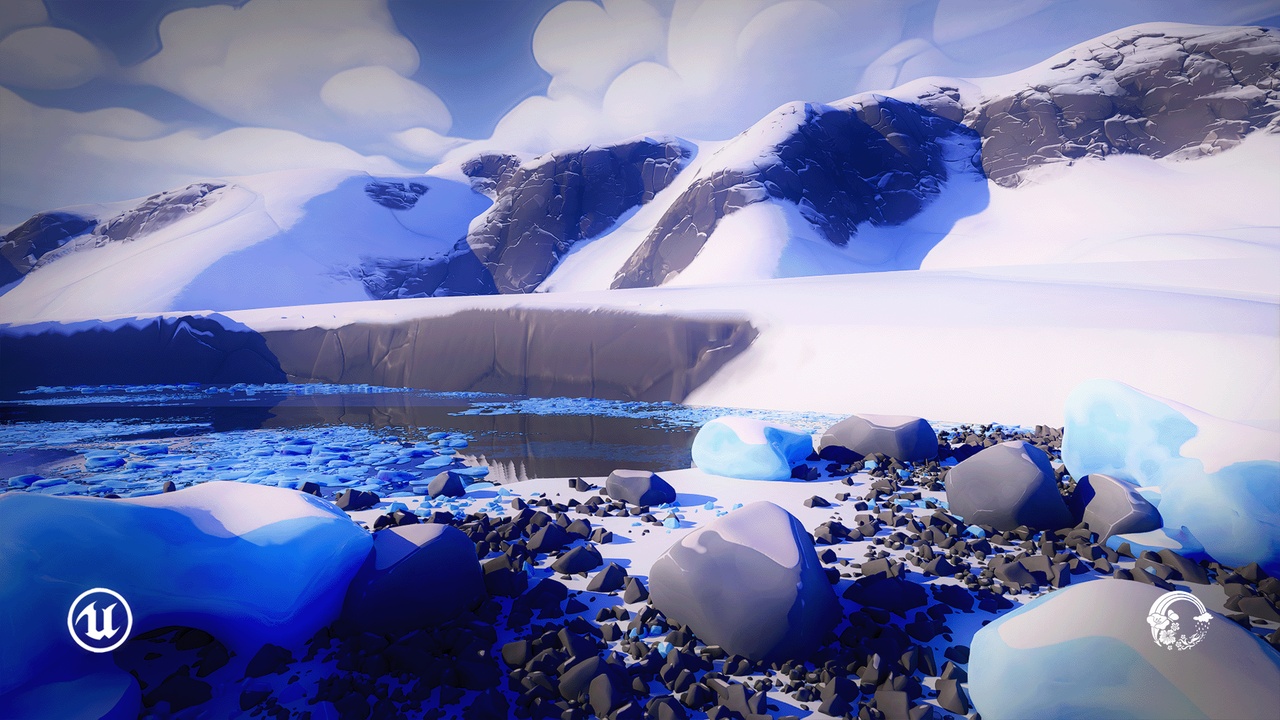 Media 1 for listing Arctic Landscape Cartoon