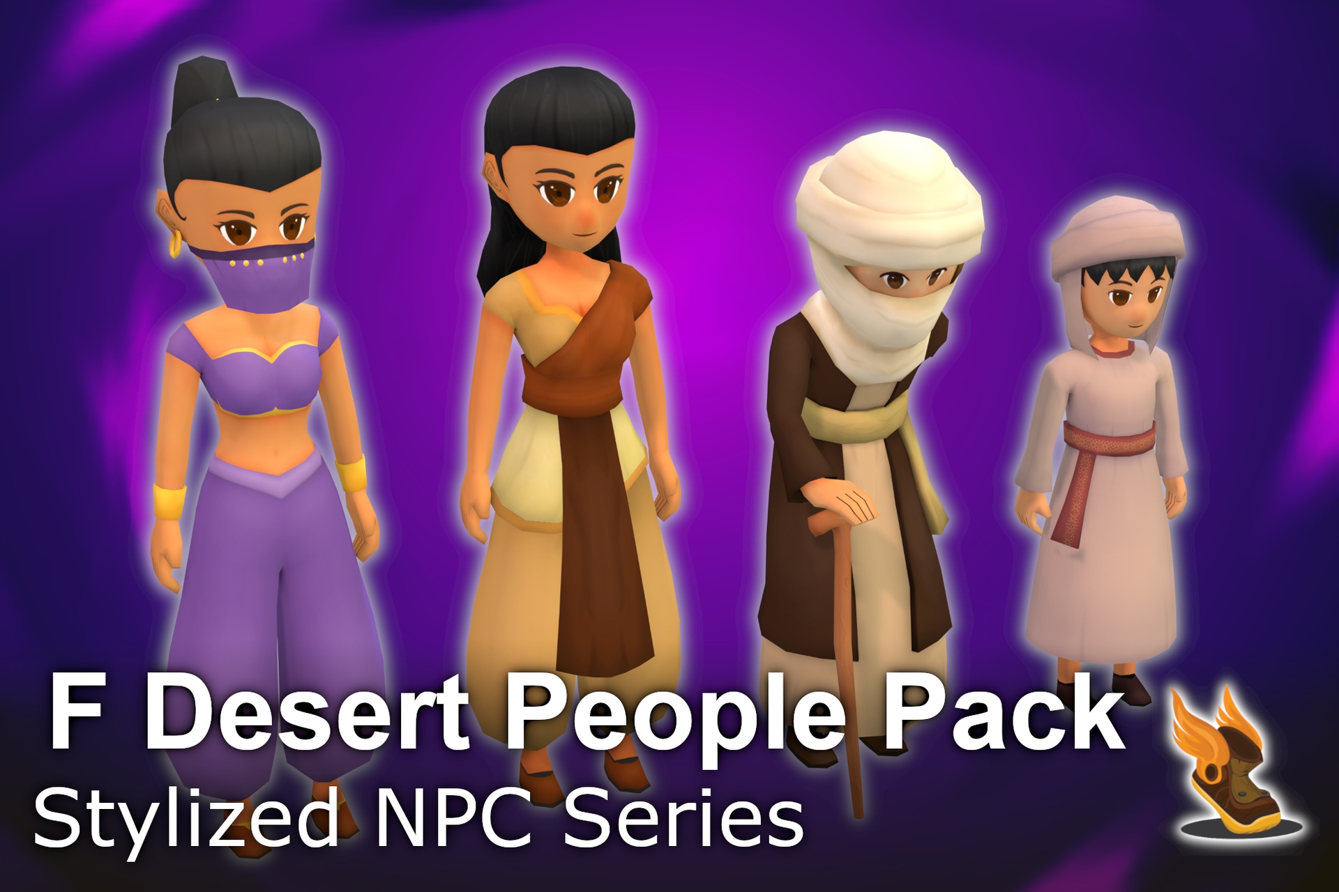 Media 1 for listing Stylized NPC - F Desert People Pack