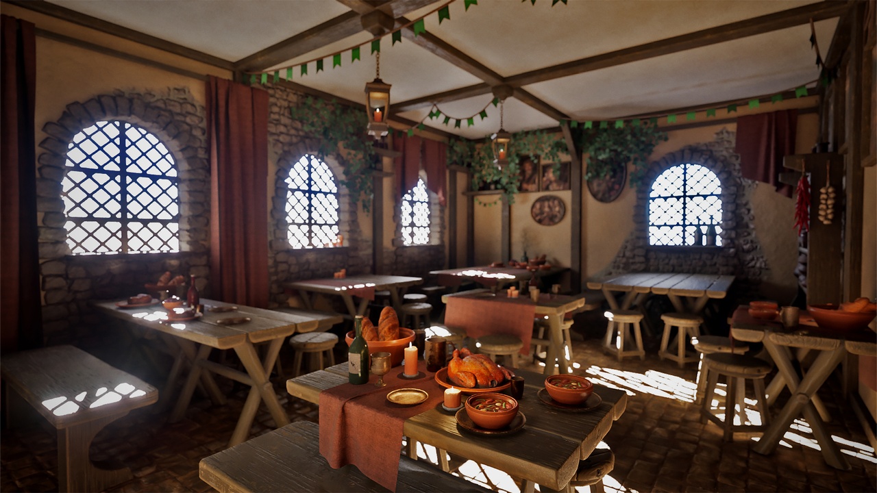 Media 1 for listing Medieval Tavern Environment – UE5 Modular Interior