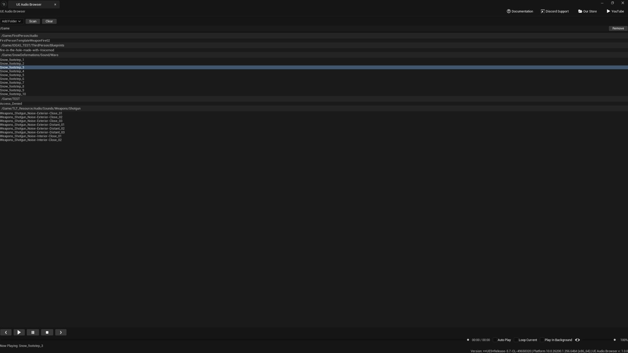 Media 1 for listing UE Audio Browser