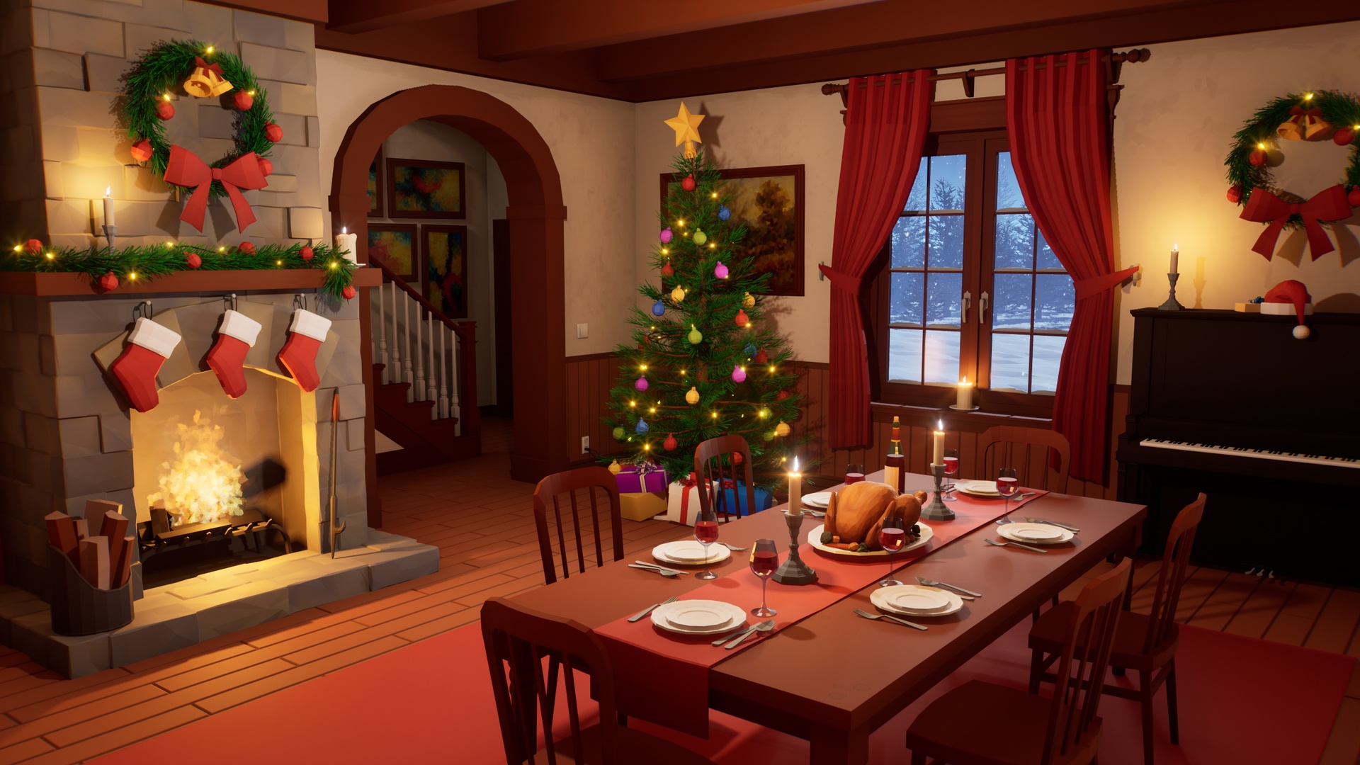 Media 1 for listing Low-Poly Winter House Interior