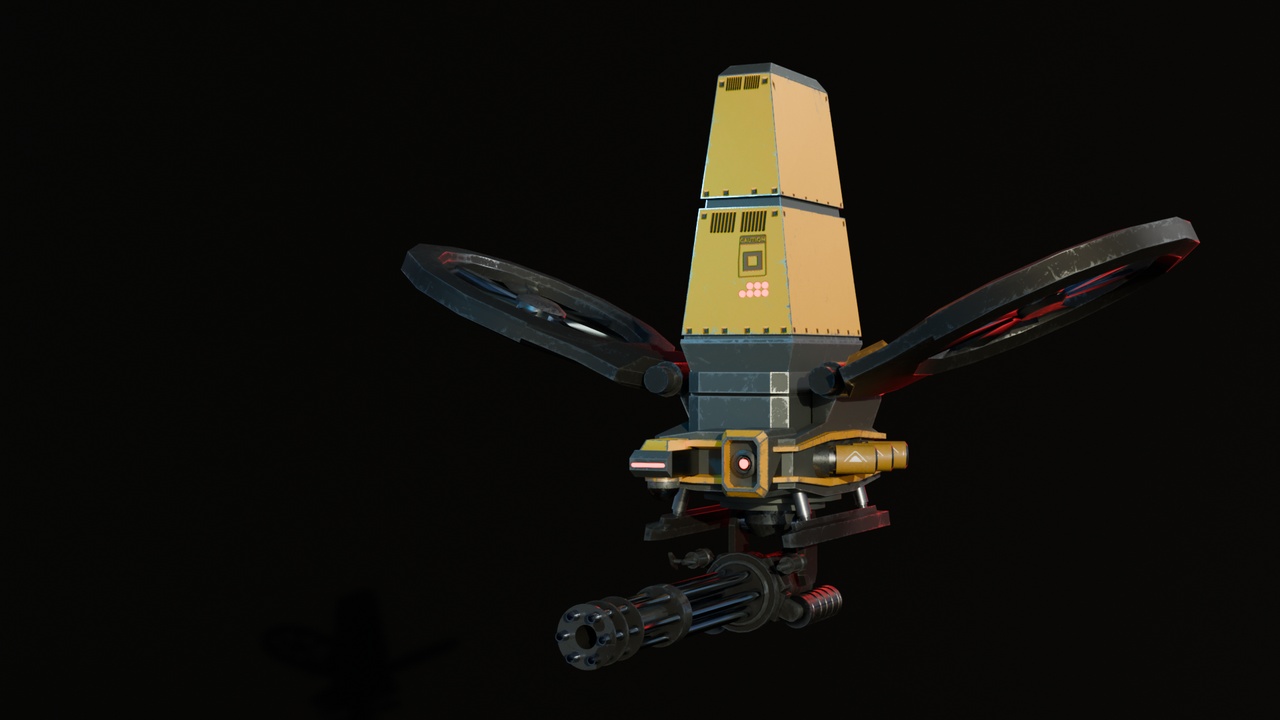 Media 1 for listing Low Poly Sci-fi Drone 4