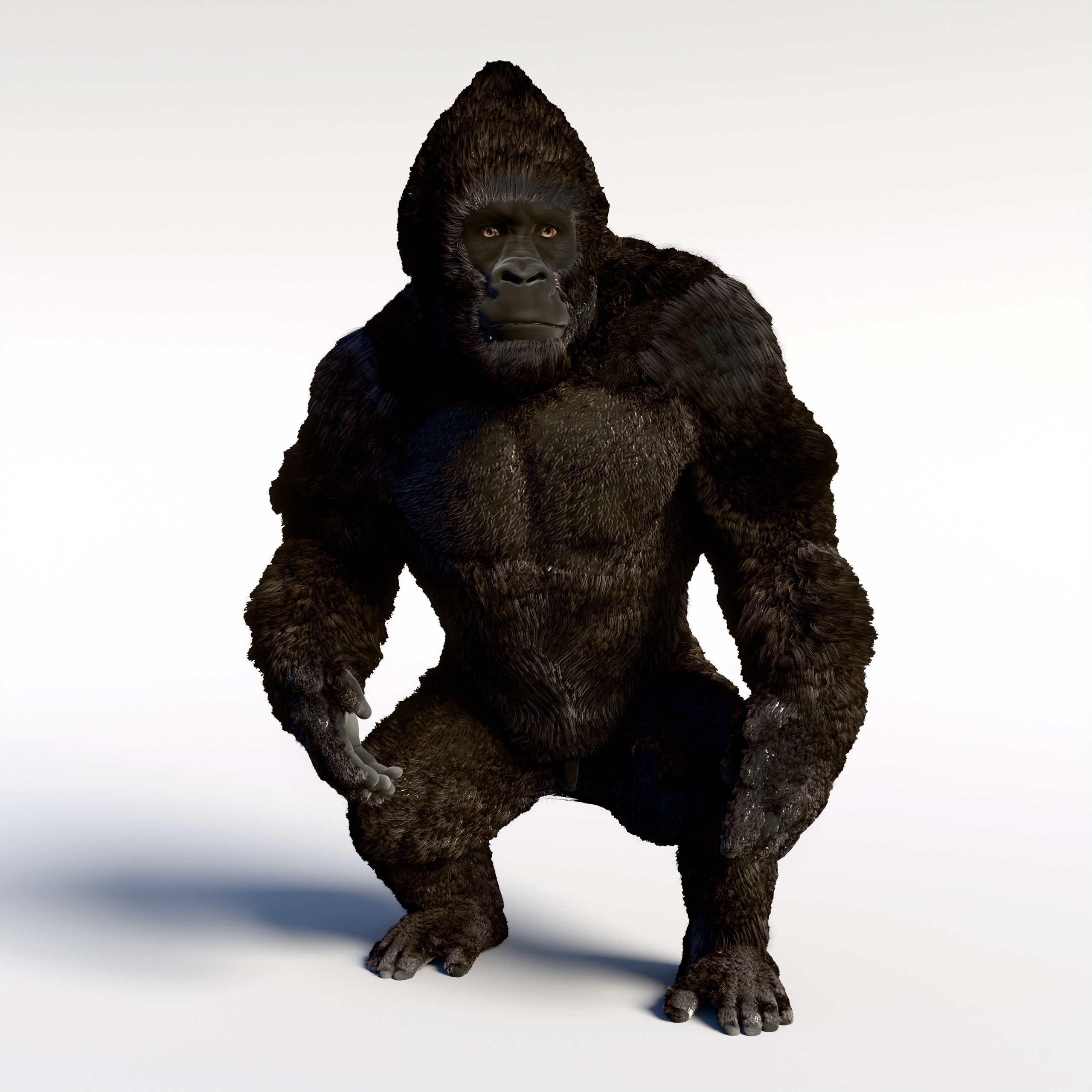 Media 1 for listing Black Gorilla – Primal Alpha Beast (Game-Ready, Rigged & Animated)