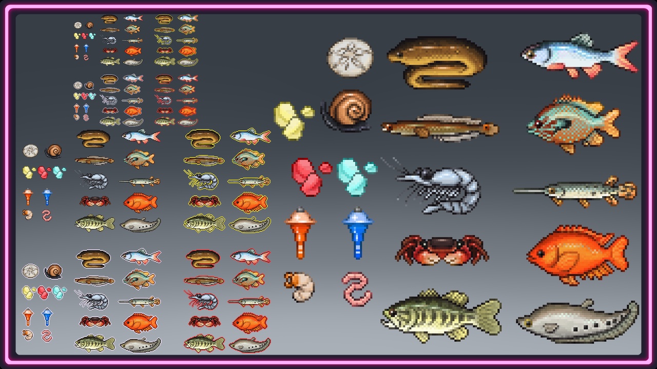 Media 1 for listing Pixelart Freshwater Fish Pack 2