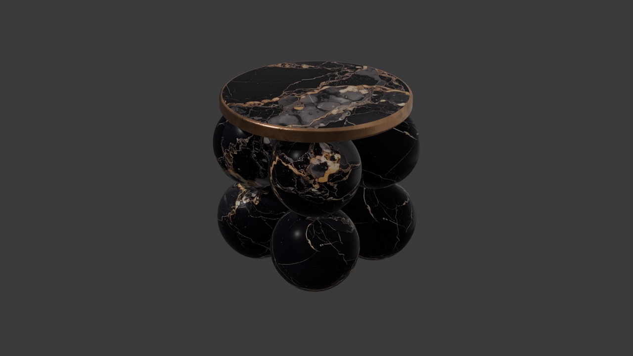 Media 1 for listing Black Marble Side Table