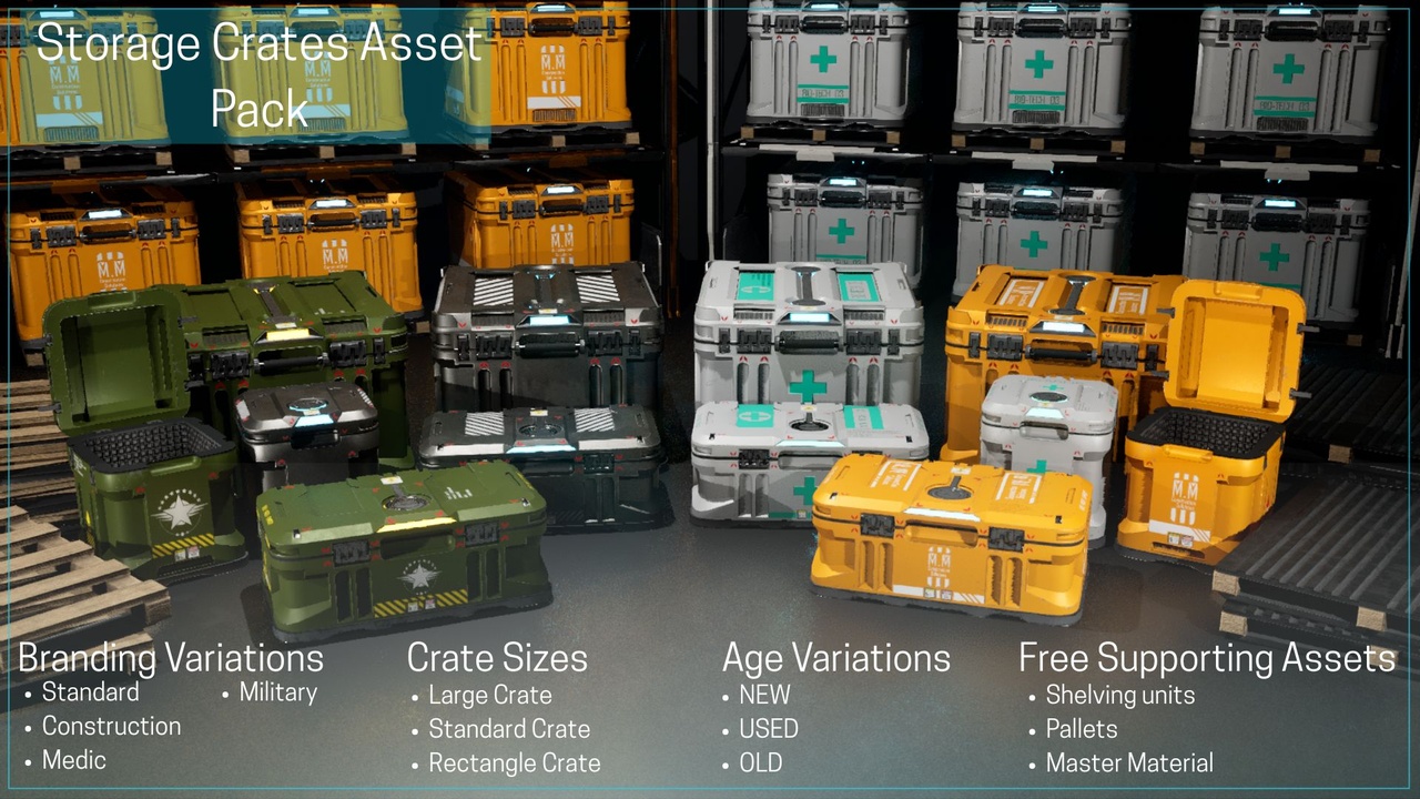 Media 1 for listing Storage Crates Asset Pack